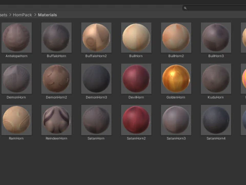 Paquete de cuernos Lowpoly Modelo 3D