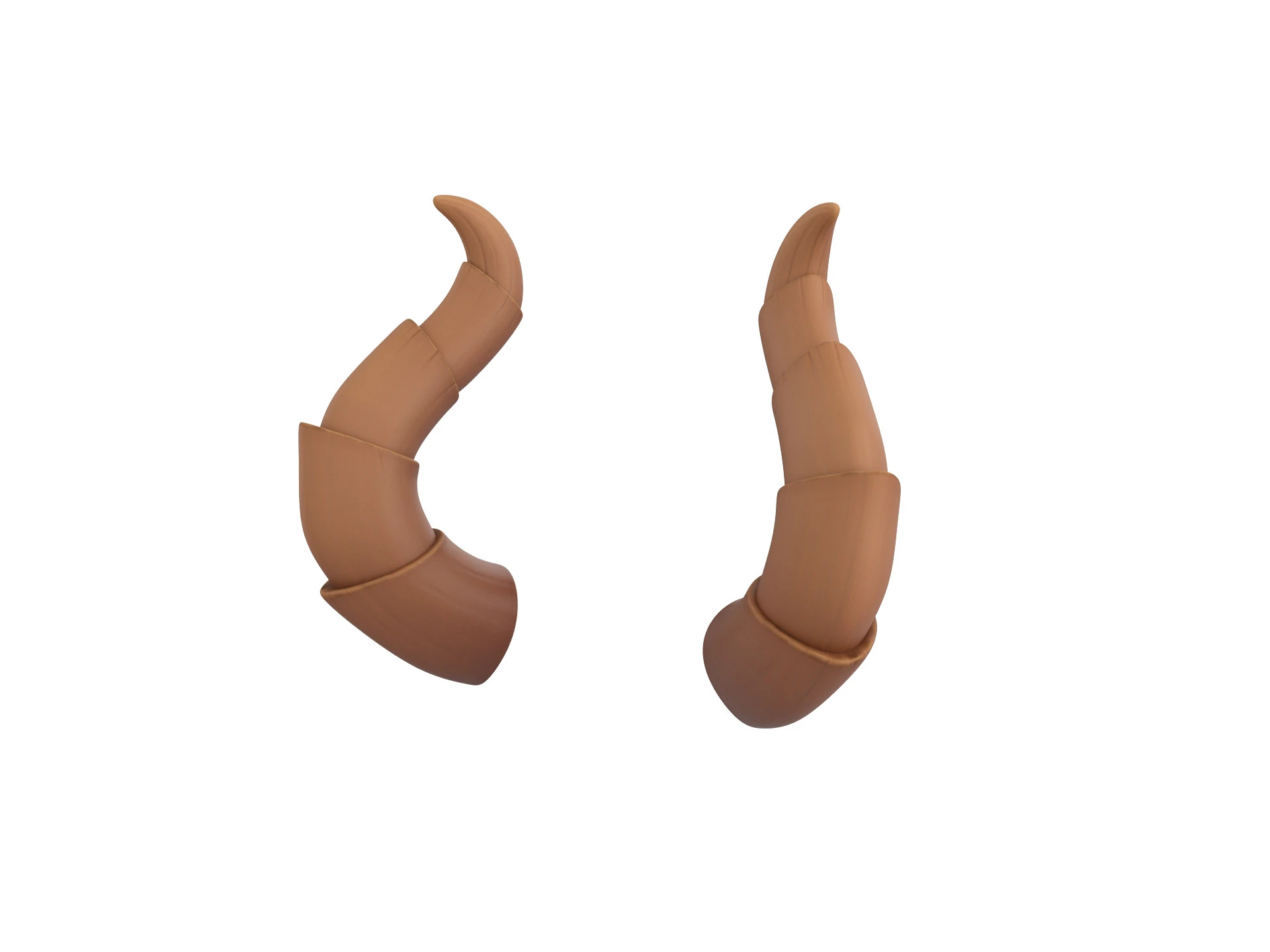 Demon Horn 2 3D Model .c4d .max .obj .3ds .fbx .stl .blend 