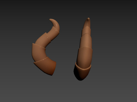 Demon Horn 2 3D Model