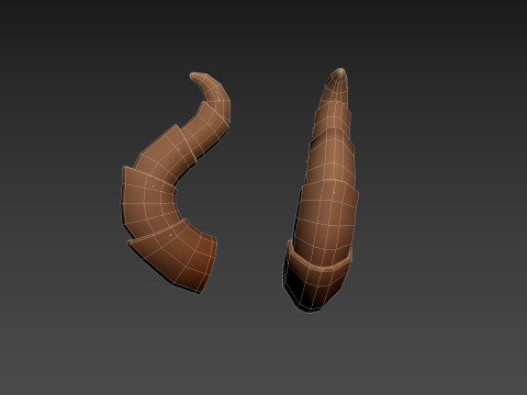 Demon Horn 2 3D Model