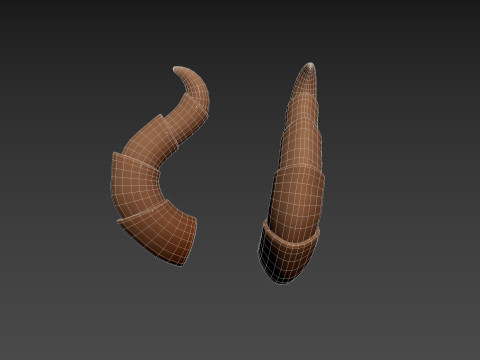 Demon Horn 2 3D Model