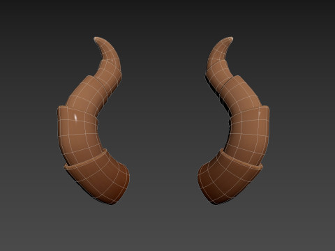 Demon Horn 2 3D Model