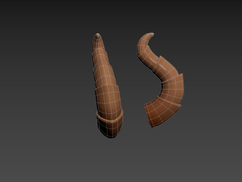Demon Horn 2 3D Model