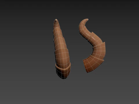 Demon Horn 2 3D Model
