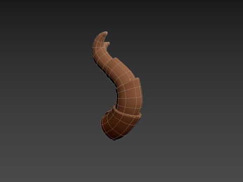 Demon Horn 2 3D Model