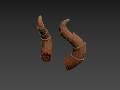 Demon Horn 2 3D Model