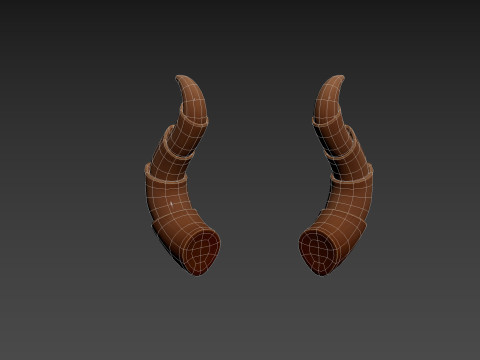 Demon Horn 2 3D Model