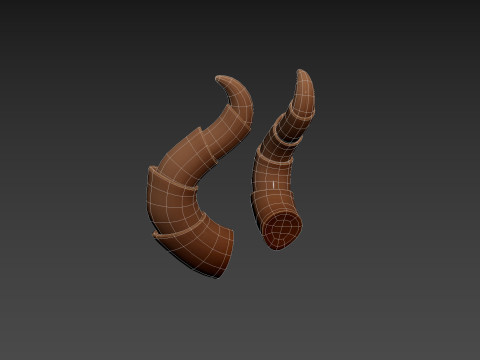 Demon Horn 2 3D Model