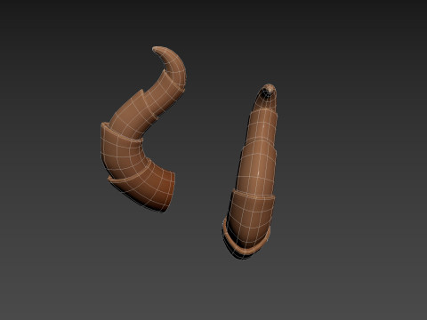 Demon Horn 2 3D Model