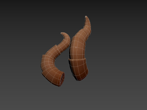 Demon Horn 2 3D Model