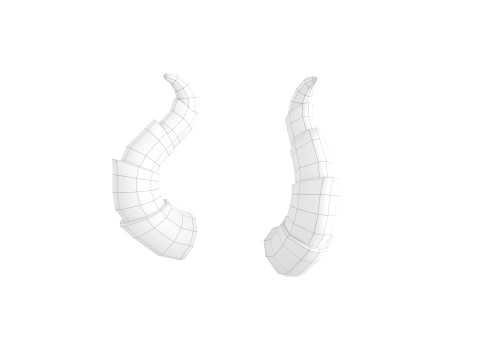 Demon Horn 2 3D Model