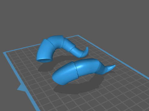 Demon Horn 2 3D Model