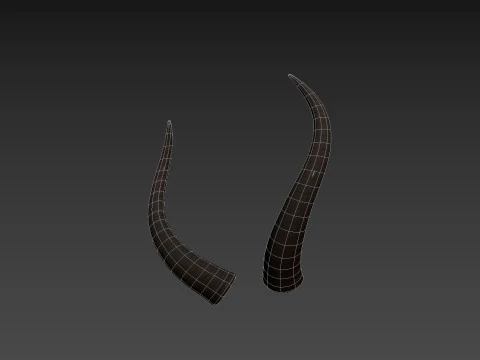 दानव हार्न 3 3D मॉडल