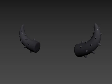 Corne &agrave; pointes Modèle 3D