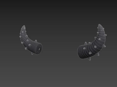 Corne &agrave; pointes Modèle 3D