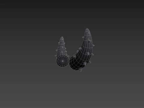 Corne &agrave; pointes Modèle 3D