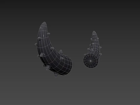 Corne &agrave; pointes Modèle 3D