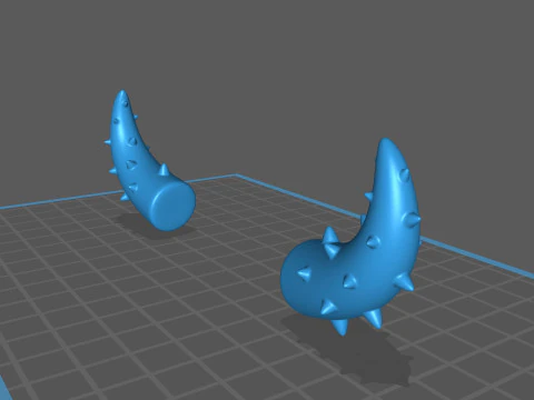 Corne &agrave; pointes Modèle 3D
