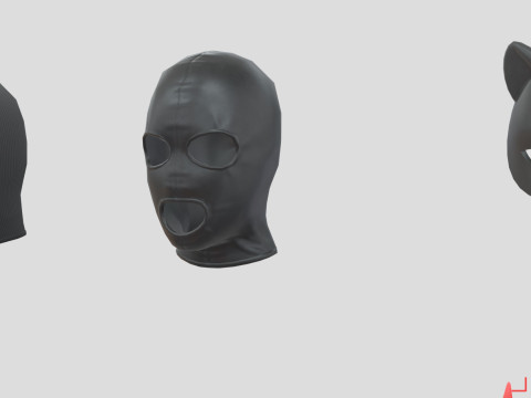 Low Poly Mask Pack 3D मॉडल