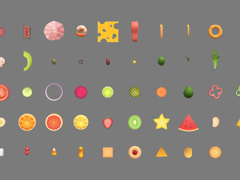 Low Poly Food Pack Vol 4 Modello 3D