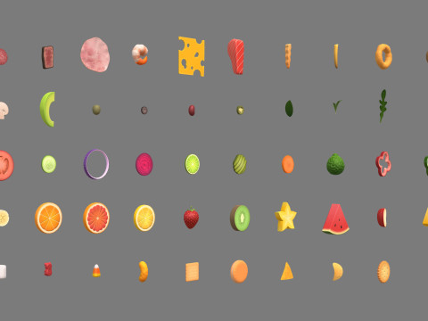 Low Poly Food Pack Vol 4 Modello 3D