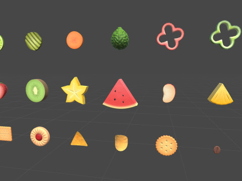 Low Poly Food Pack Vol 4 Modello 3D