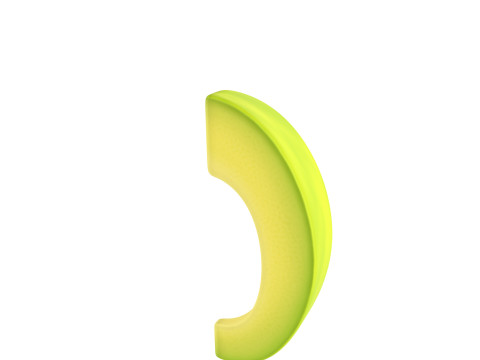 Avocado Slice 3D Модель