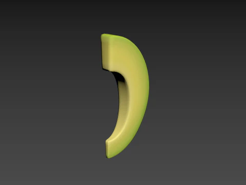 아보카도 슬라이스 3D 모델
