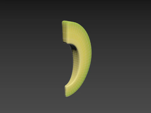 아보카도 슬라이스 3D 모델