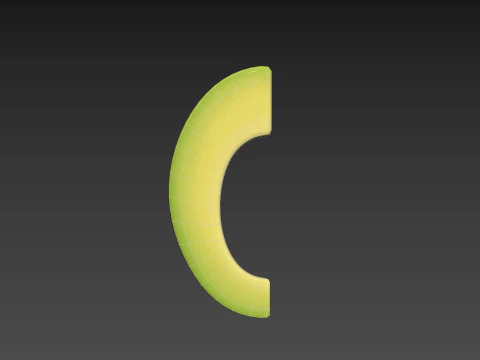 아보카도 슬라이스 3D 모델