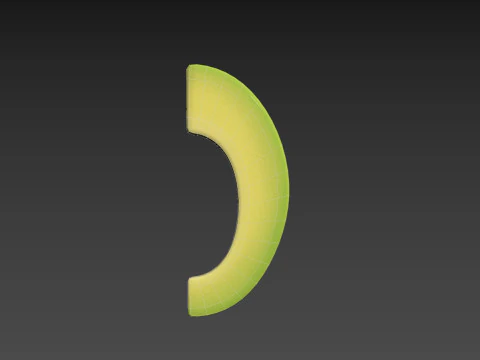 아보카도 슬라이스 3D 모델