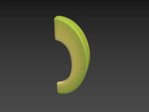 아보카도 슬라이스 3D 모델