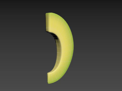 아보카도 슬라이스 3D 모델