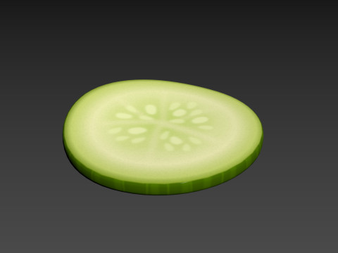 Cucumber Slice Modelo 3D