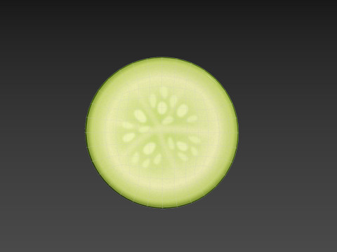 Cucumber Slice Modelo 3D