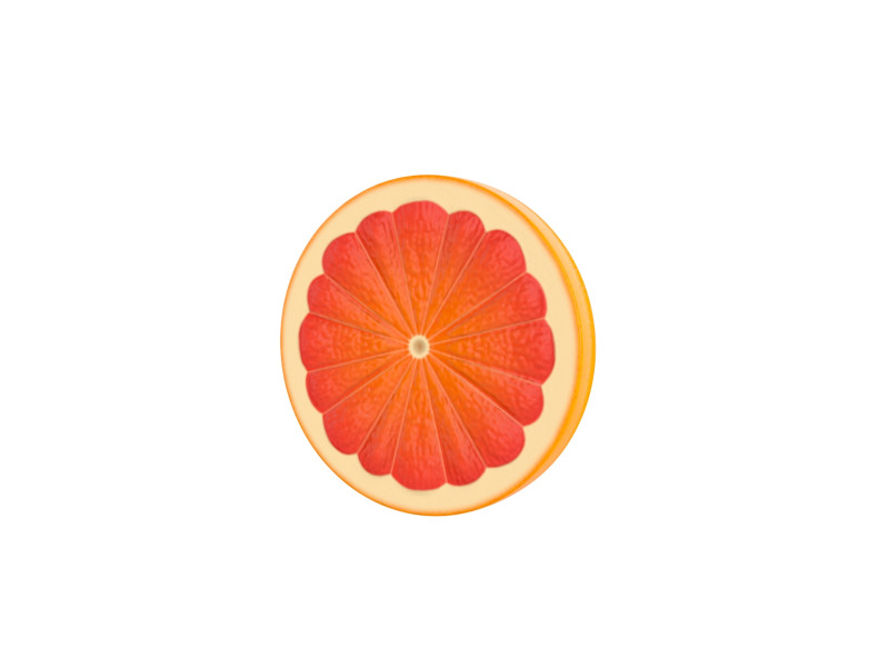 Grapefruit Slice 3D Model .c4d .max .obj .3ds .fbx .stl .blend