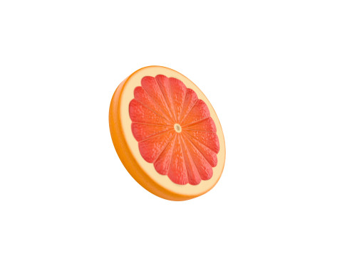 Grapefruit Slice 3D Model
