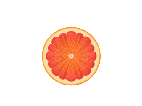 Grapefruit Slice 3D Model