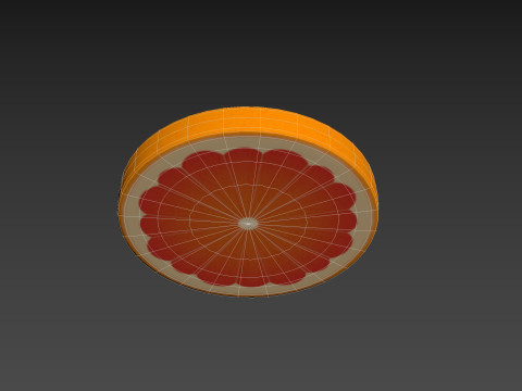 Grapefruit Slice 3D Model