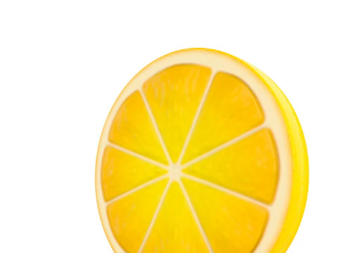 Fatia de Lim&atilde;o Modelo 3D