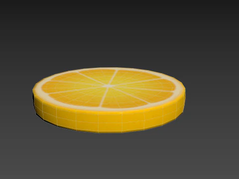 Fatia de Lim&atilde;o Modelo 3D