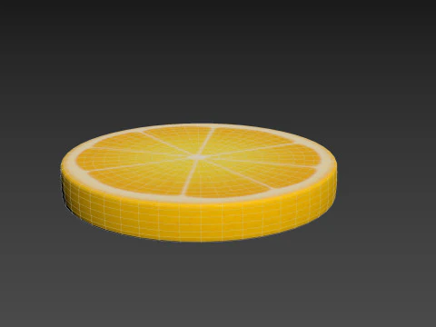 Fatia de Lim&atilde;o Modelo 3D