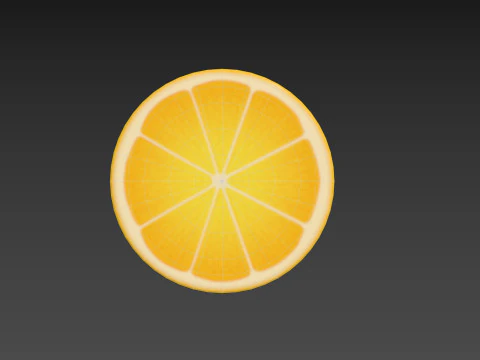 Fatia de Lim&atilde;o Modelo 3D