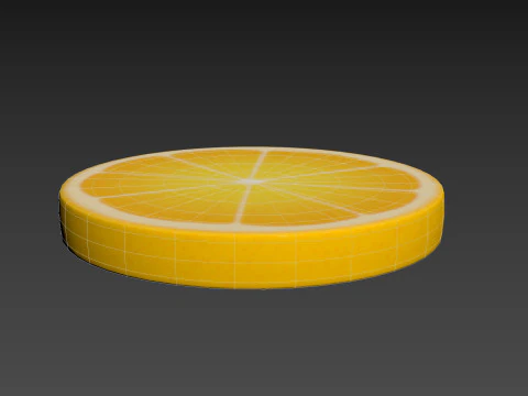 Fatia de Lim&atilde;o Modelo 3D