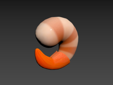 Low Poly Shrimp 3D 모델
