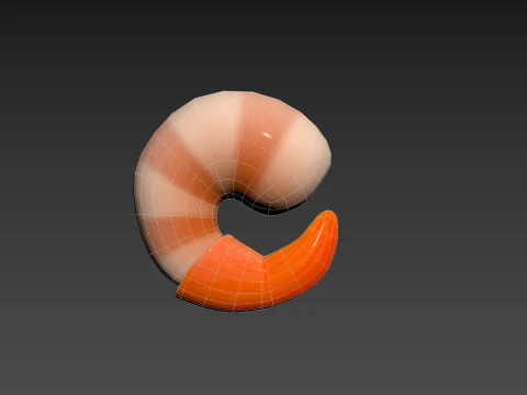 ローポリシュリンプ 3Dモデル