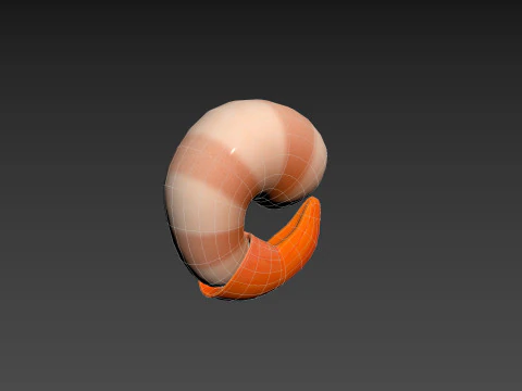ローポリシュリンプ 3Dモデル