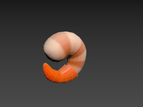 Low Poly Shrimp 3D 모델