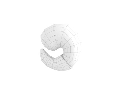 Low Poly Shrimp 3D 모델