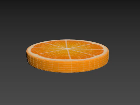 संतरे का टुकड़ा 3D मॉडल